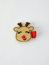 Winter Christmas Girls Hair Clips 1.8 Inch