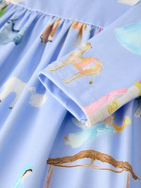 Nativity Print Girls Long Sleeve Dress