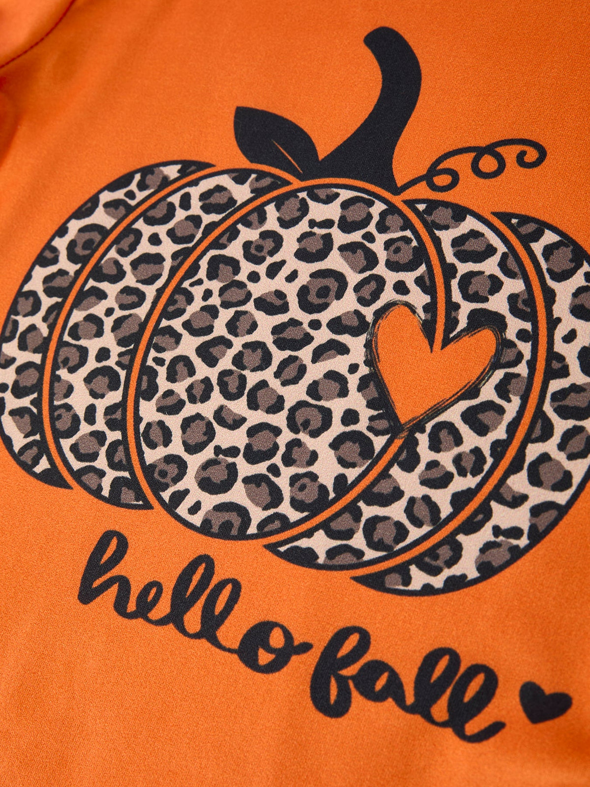 Fall Leopard Short sleeve O-neck T-shirt