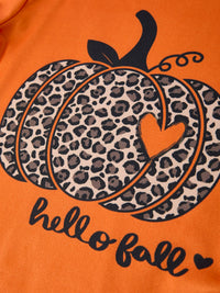 Fall Leopard Short sleeve O-neck T-shirt