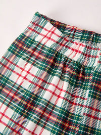 Christmas Plaid Smocking Embroidered Boys Set