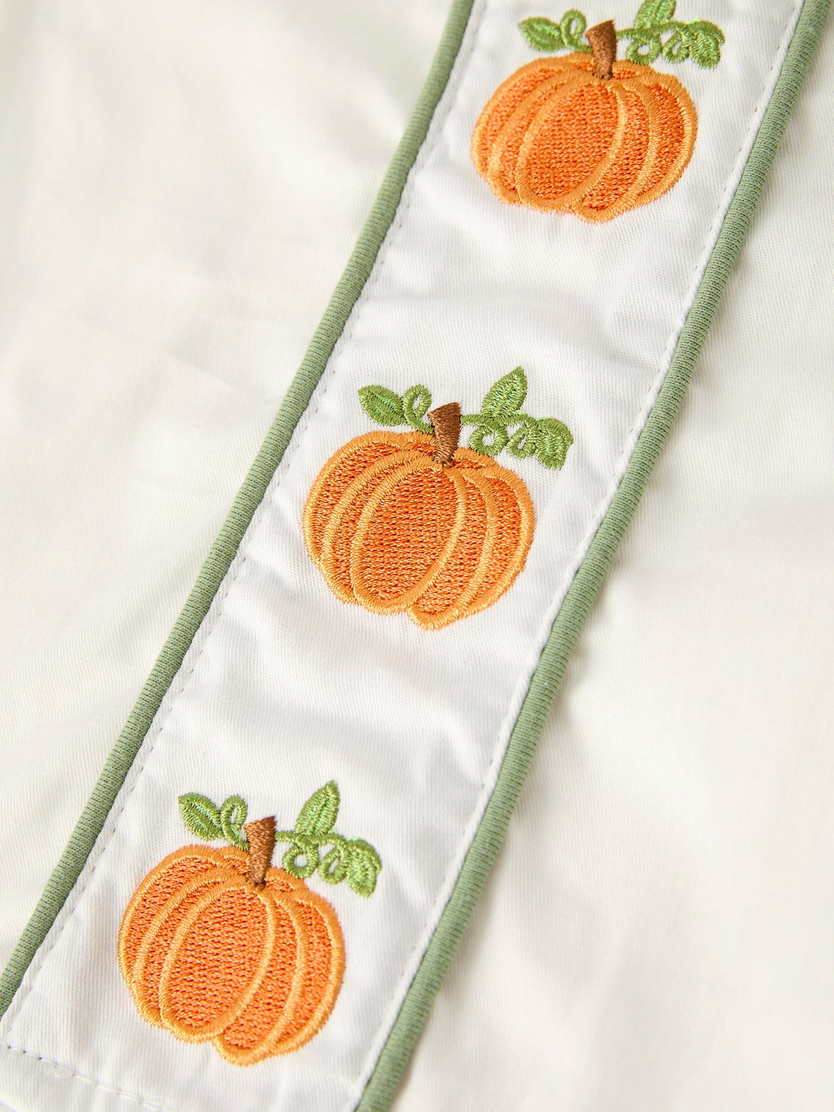 Pumpkin Applique Plaid Boys Bloomers Romper Set
