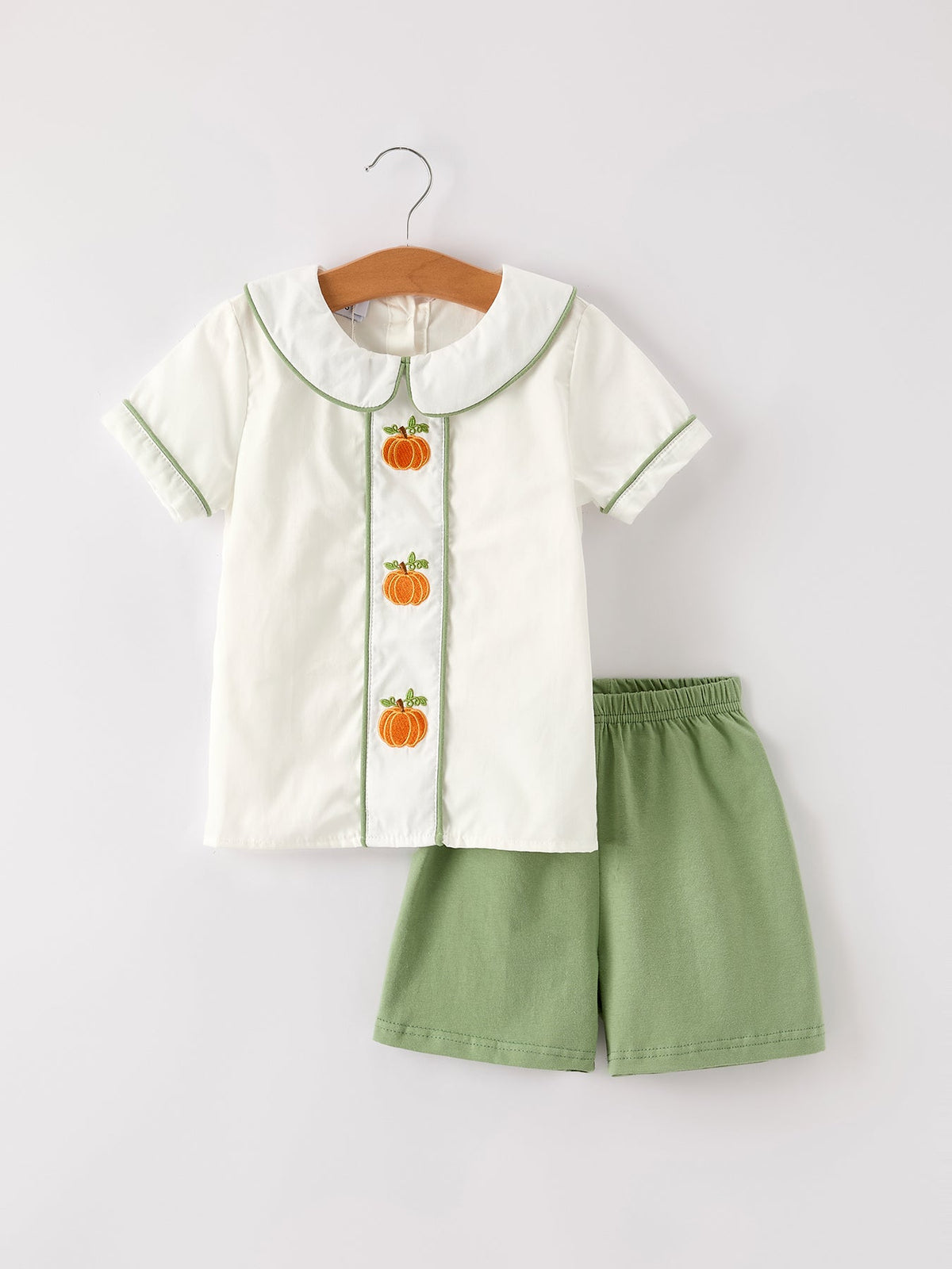 Pumpkin Applique Boy's Set