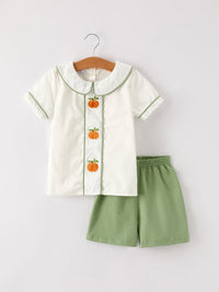 Pumpkin Applique Boy's Set