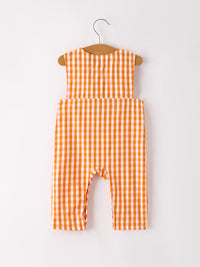 Fall Turkey Embroidered Romper for Baby Boys