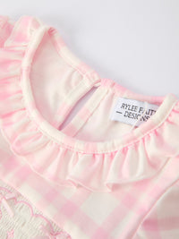 Ballet Shoe Embroidery Long Sleeve Dress