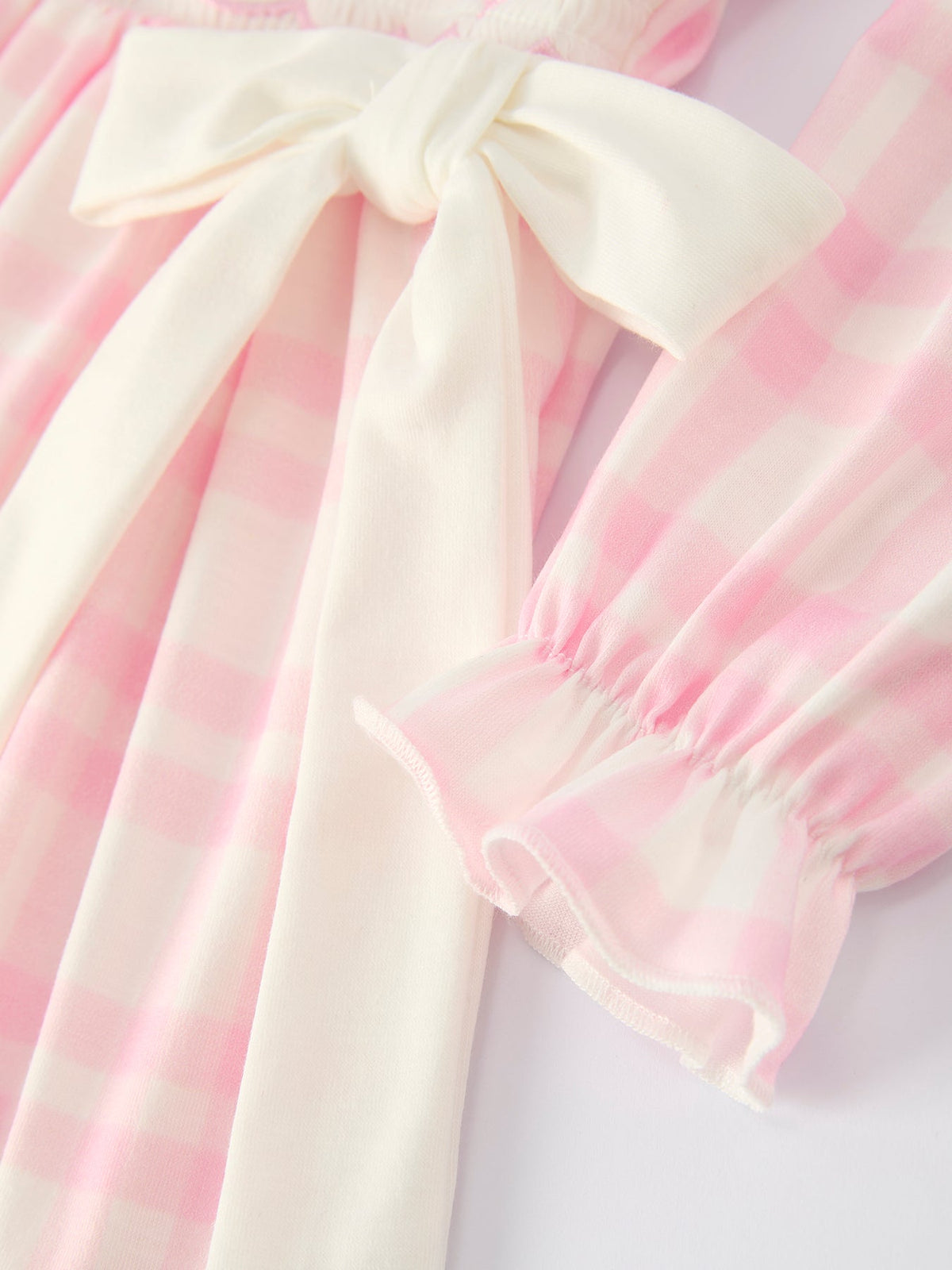 Ballet Shoe Embroidery Long Sleeve Dress