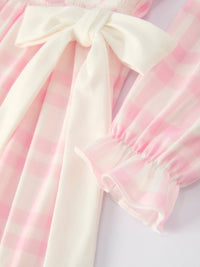 Ballet Shoe Embroidery Long Sleeve Dress