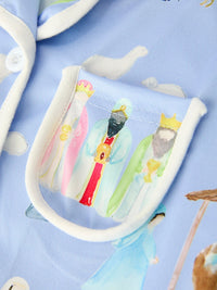 Christmas Nativity Pattern Girls Pajamas Set