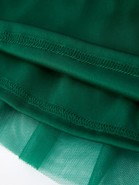 Christmas Candy Cane Sequin Applique Green Tulle Skirt