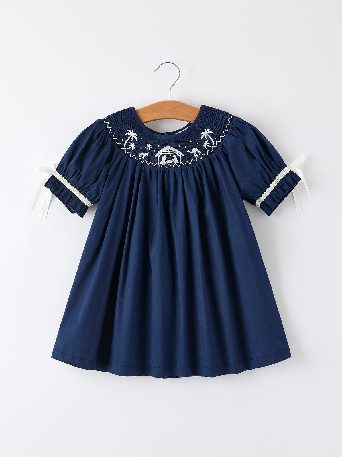 Nativity Smocking Embroidered Dress