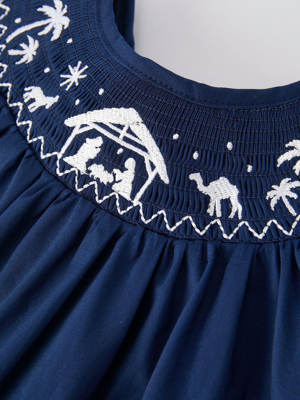 Nativity Smocking Embroidered Dress