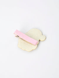 Christmas Pink Santa Girls 2-inch Hair Clip– Pink Girls' Hair Accessory