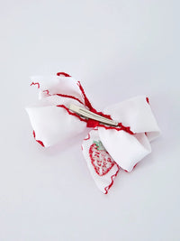 Strawberry Embroidered Girls Hairpin 4 Inches - Essential Southern Charm