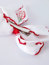 Strawberry Embroidered Girls Hairpin 4 Inches - Essential Southern Charm
