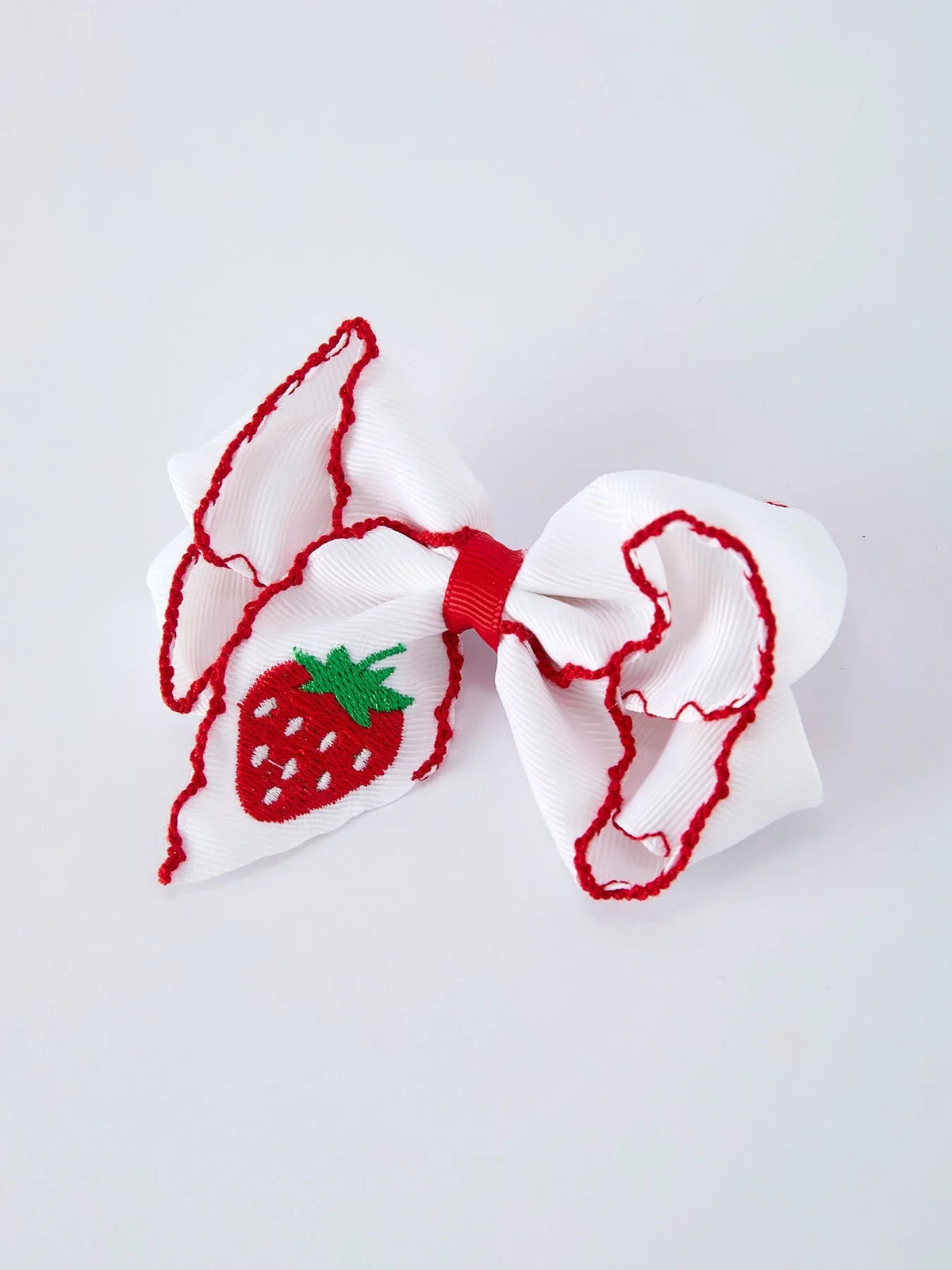 Strawberry Embroidered Girls Hairpin 4 Inches - Essential Southern Charm