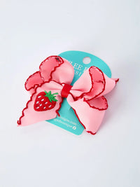 Strawberry Embroidered Girls Hairpin 4 Inches - Essential Southern Charm