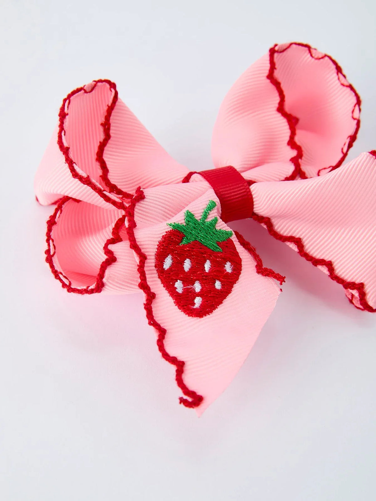 Strawberry Embroidered Girls Hairpin 4 Inches - Essential Southern Charm