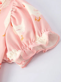 Farm Spring Chicken Print Girls Ruffle Dress - Essential Southern Charm