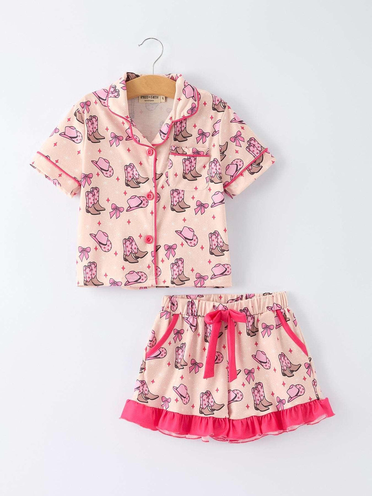 Mommy & Me Western Print Ruffle Pajama Set - Essential Southern Charm