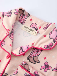Mommy & Me Western Print Ruffle Pajama Set - Essential Southern Charm
