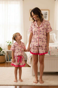 Mommy & Me Western Print Ruffle Pajama Set - Essential Southern Charm