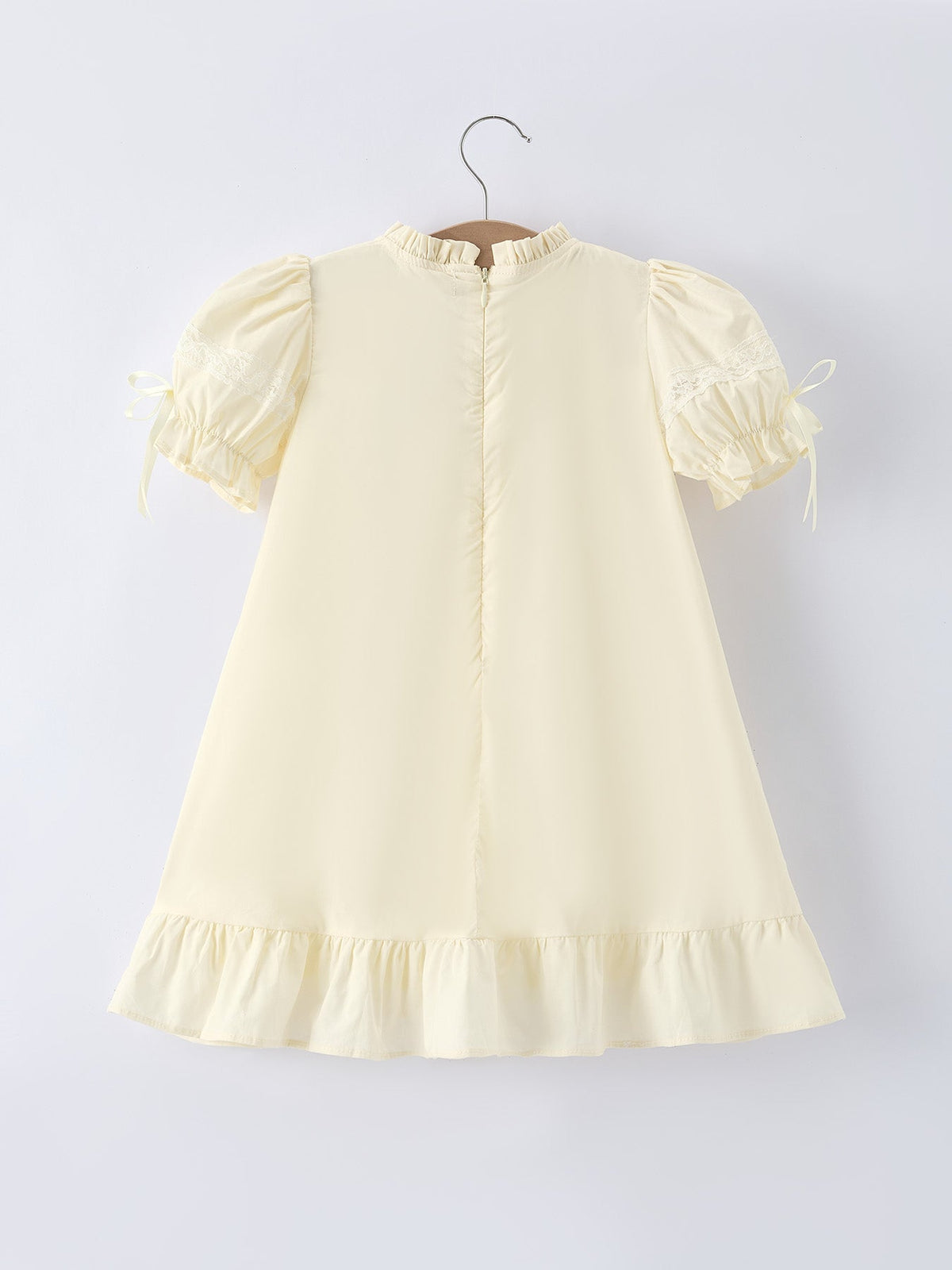 Embroidered Lace Girls' Short-sleeved Dress (2 colors available)