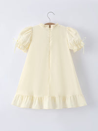 Embroidered Lace Girls' Short-sleeved Dress (2 colors available)