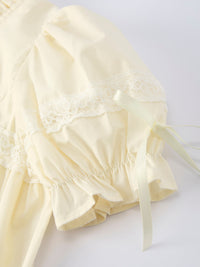 Embroidered Lace Girls' Short-sleeved Dress (2 colors available)