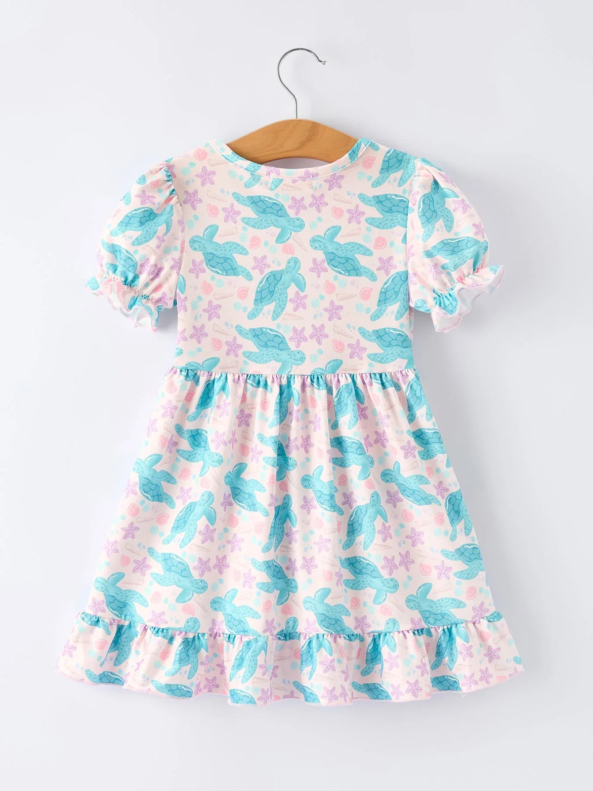 Ocean Animal Sea Turtle Girl Ruffle Dress - Essential Southern Charm