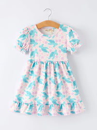 Ocean Animal Sea Turtle Girl Ruffle Dress - Essential Southern Charm