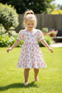 Ocean Print Girl Ruffle Dress - Essential Southern Charm