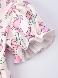 Ocean Print Girl Ruffle Dress - Essential Southern Charm