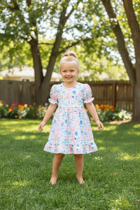 Ocean Animal Print Girl Ruffle Dress - Essential Southern Charm