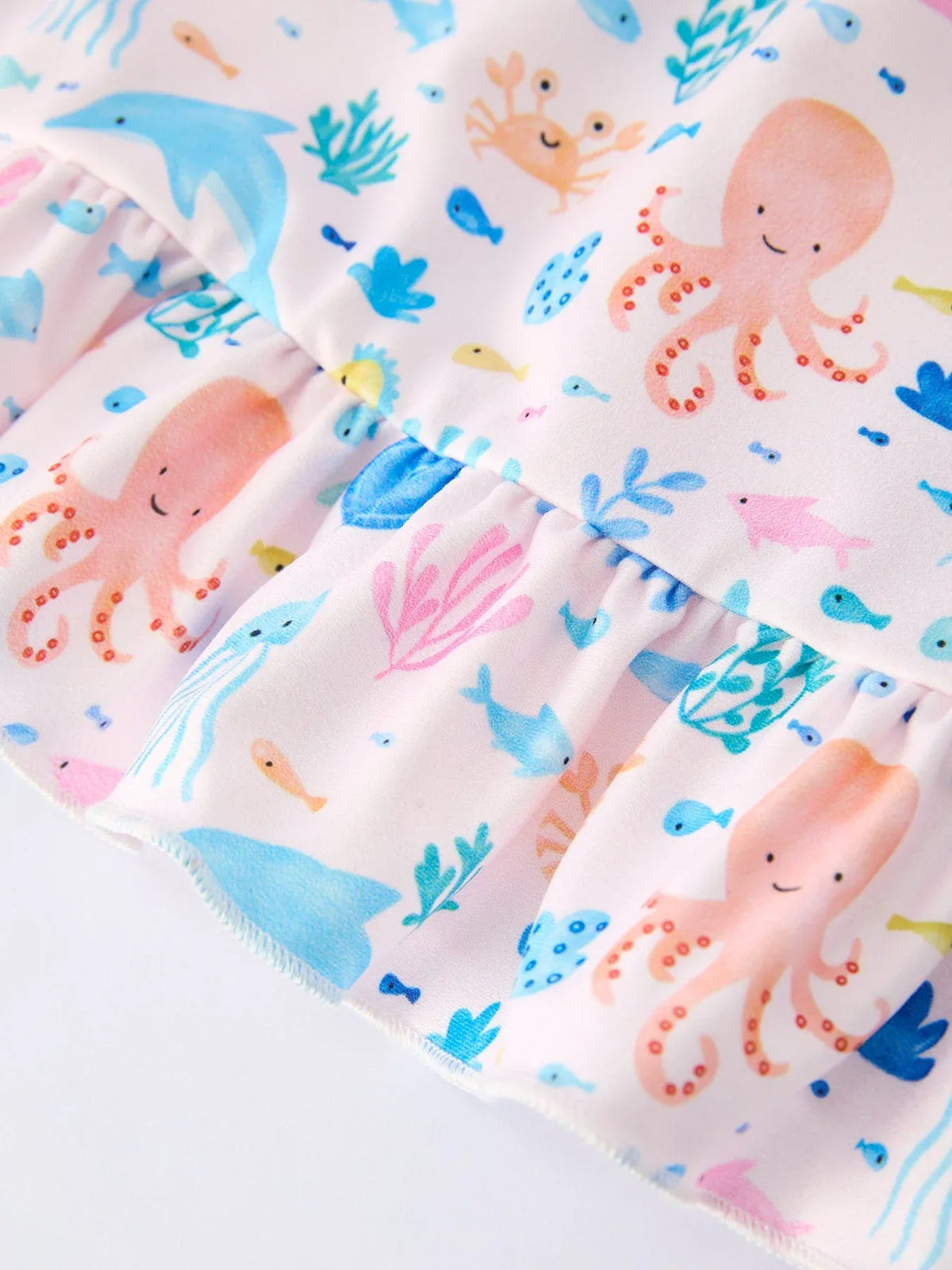 Ocean Animal Print Girl Ruffle Dress - Essential Southern Charm