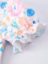 Ocean Animal Print Girl Ruffle Dress - Essential Southern Charm