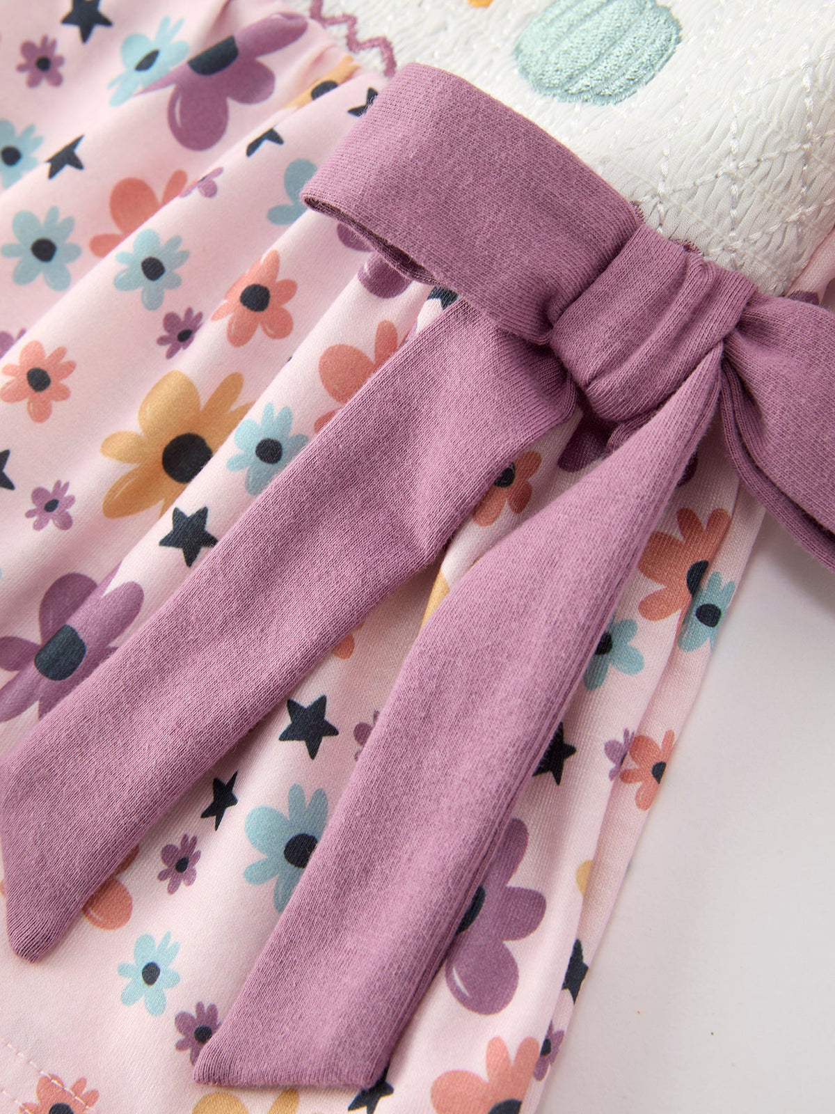 Pumpkin Floral Bow Bloomer Set