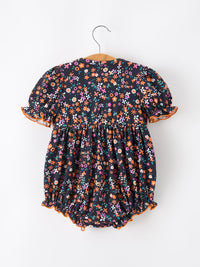 Orange Bow Floral Baby Bubble