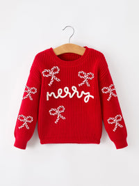 Merry Candy Cane Mommy & Me Pullover Sweater