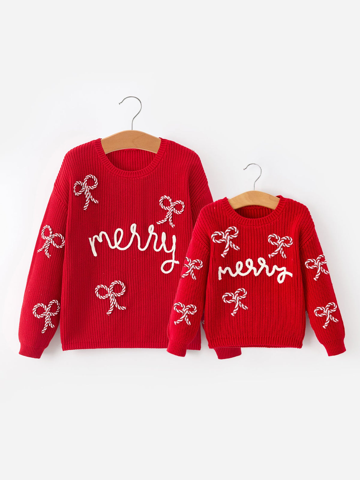 Merry Candy Cane Mommy & Me Pullover Sweater