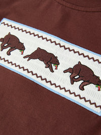 Bear Smocked Boy Pant Set