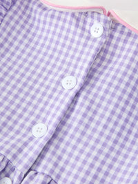 Turkey Smocked Plaid Bow Girls Dress
