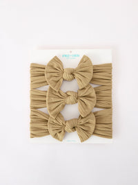 Baby Girl Bow Headband Same Color 3 Piece Set