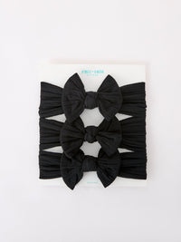 Baby Girl Bow Headband Same Color 3 Piece Set