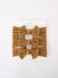 Baby Girl Bow Headband Same Color 3 Piece Set