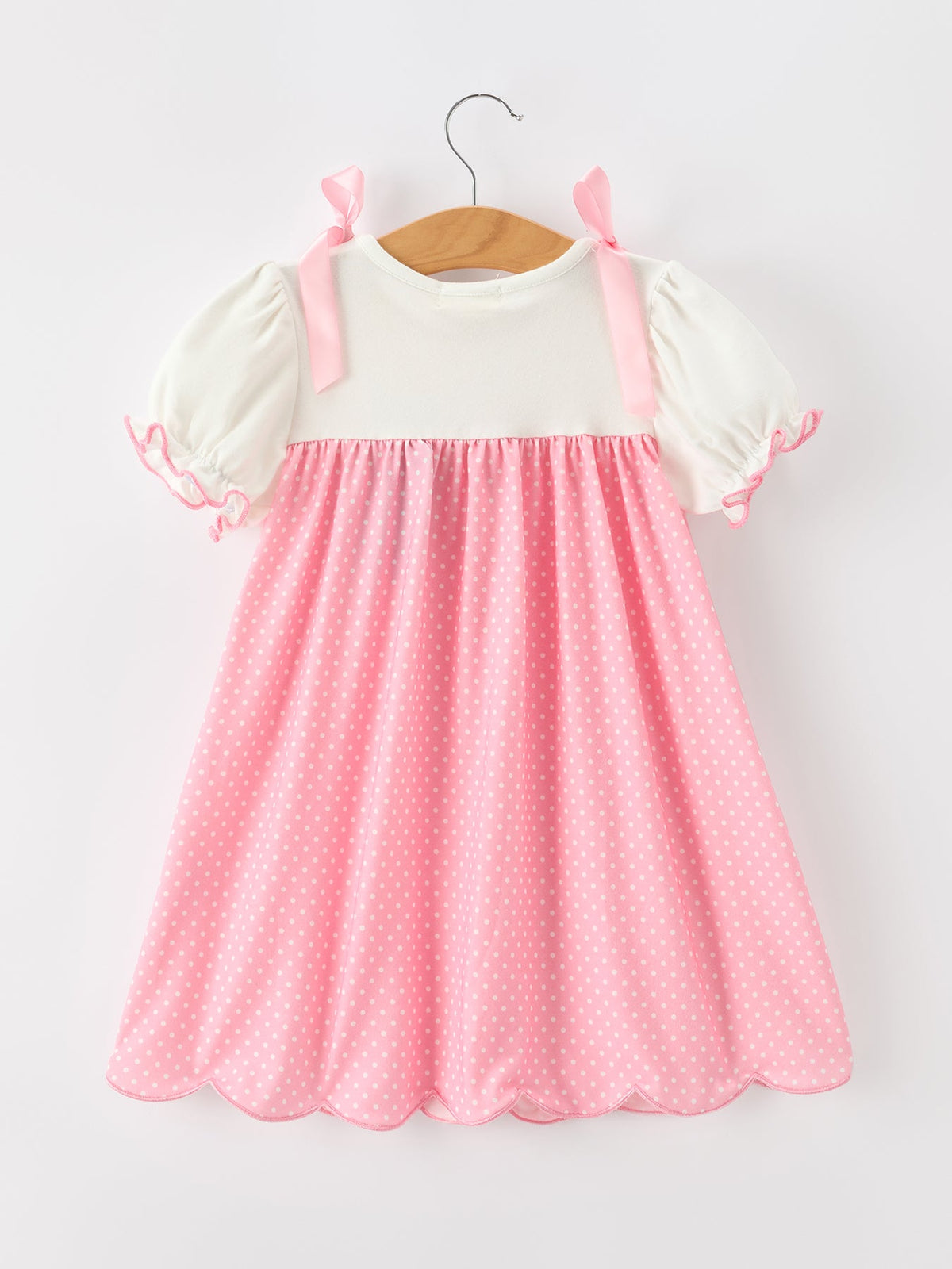 Ballet Embroidery Bow Polka Dot Dress
