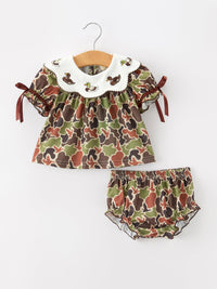 Duck Camo Girl Bloomer Set