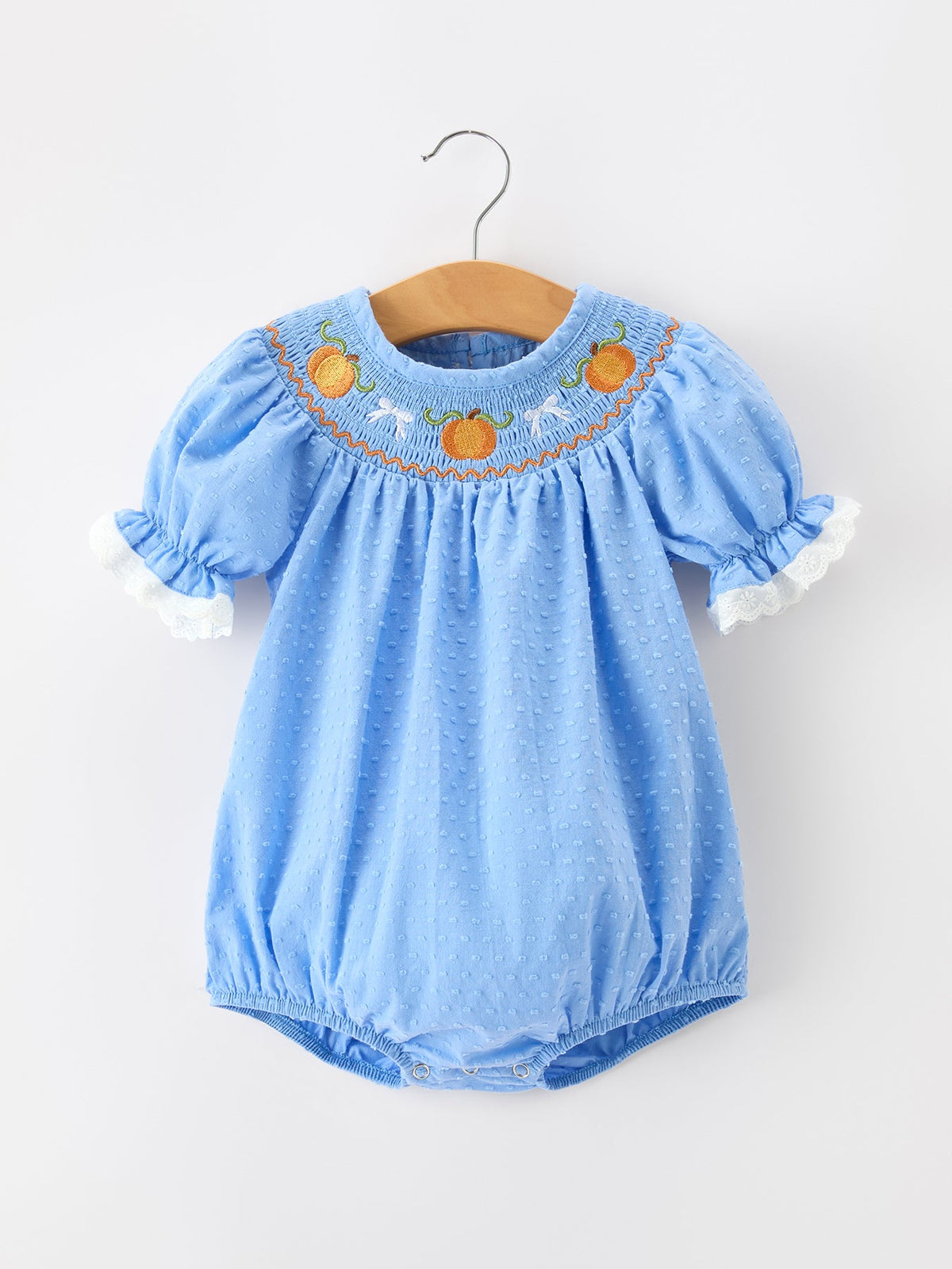 Pumpkin Smocked Bubble Romper