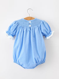 Pumpkin Smocked Bubble Romper