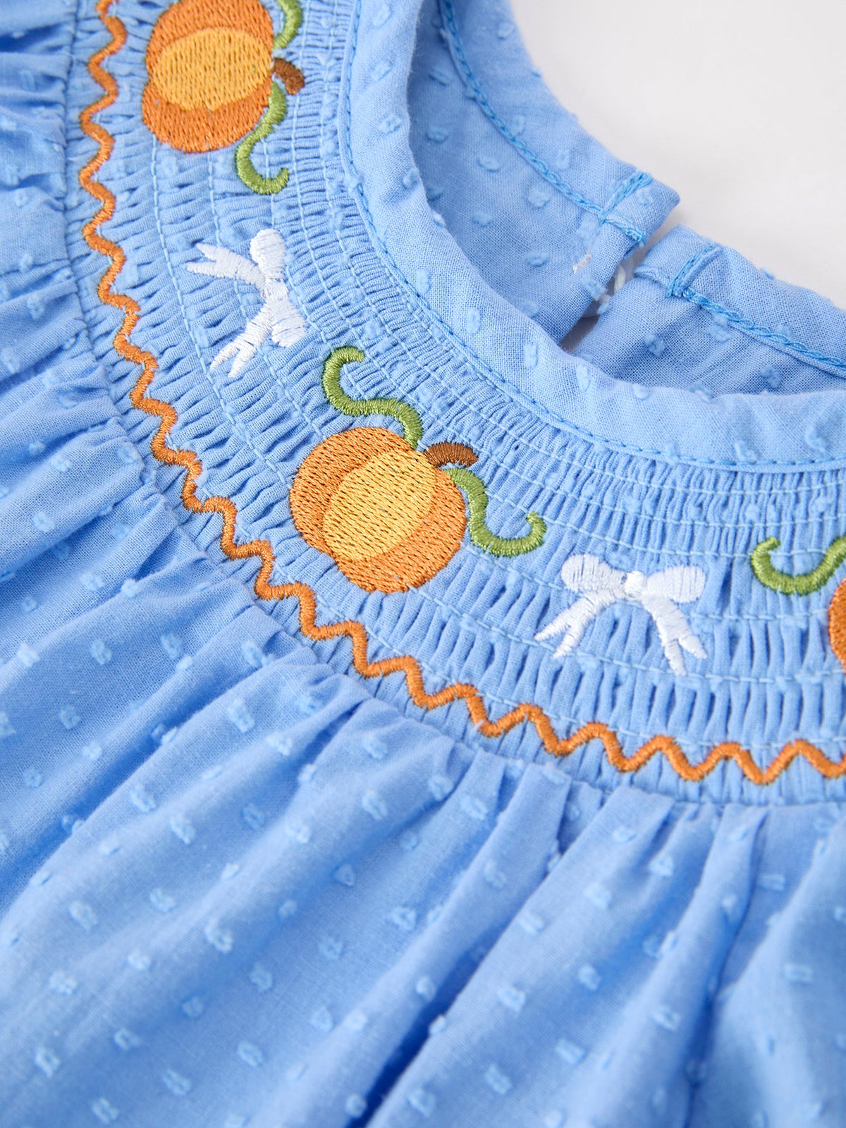 Pumpkin Smocked Bubble Romper